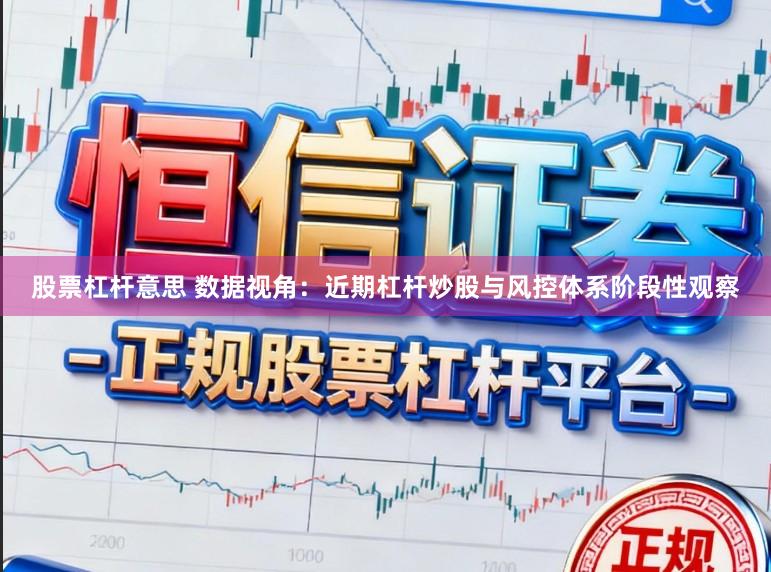 股票杠杆意思 数据视角：近期杠杆炒股与风控体系阶段性观察